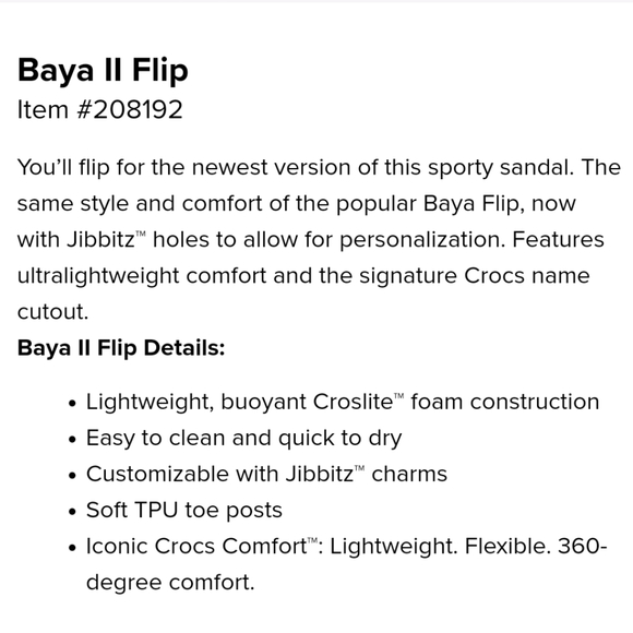 CROCS Baya II Flip Flops - Picture 4 of 5